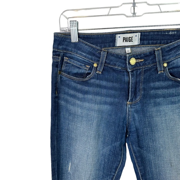 Paige Verdugo Ultra Skinny Jeans Womens Distressed Stretch Mid Rise Denim 26 - Picture 5 of 12